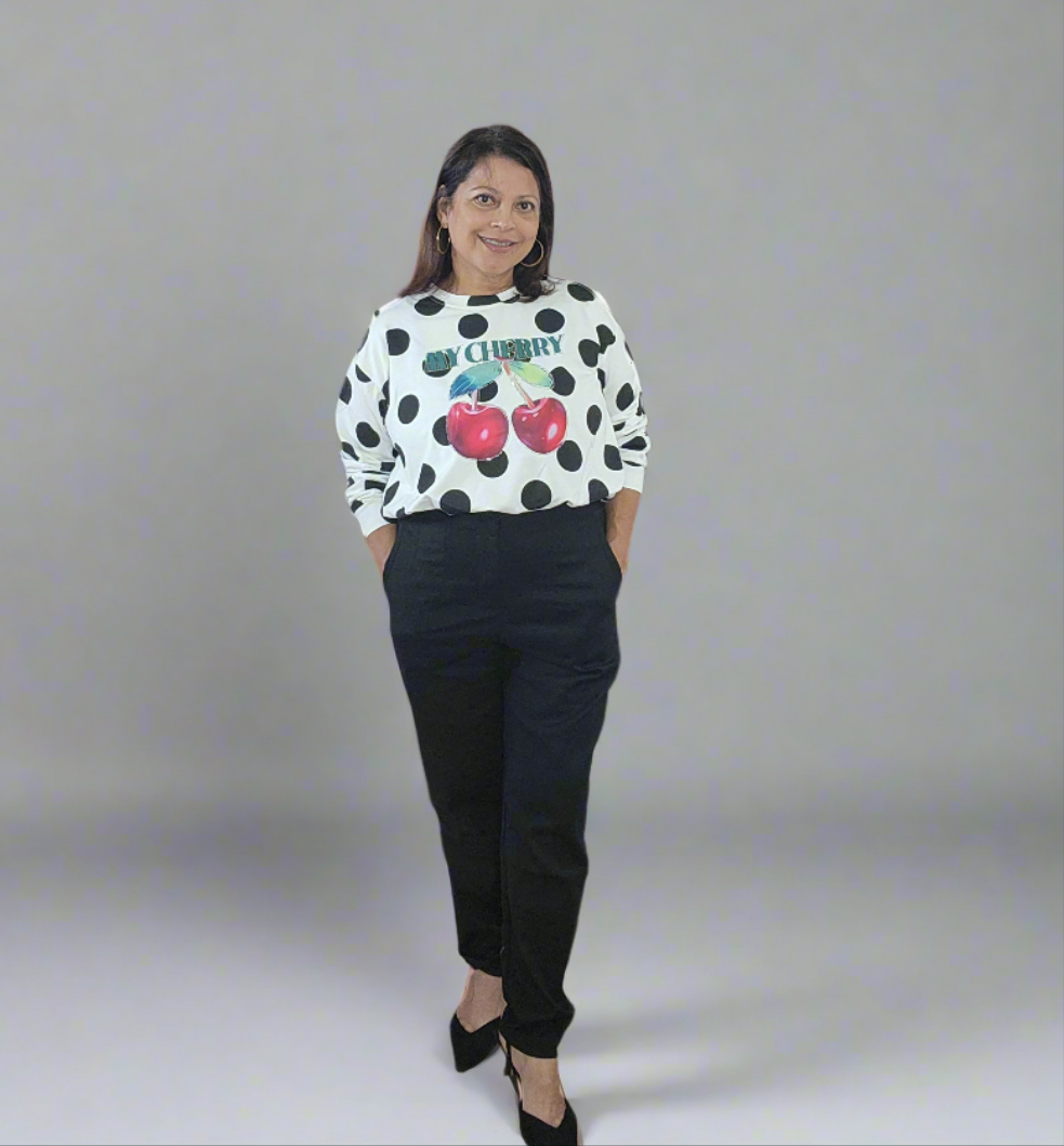 ***Polkadot sweater top