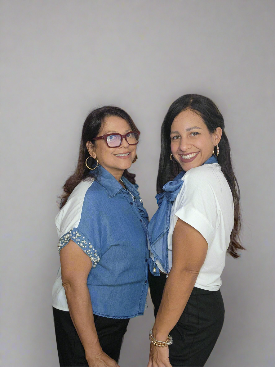 *Pearl denim top