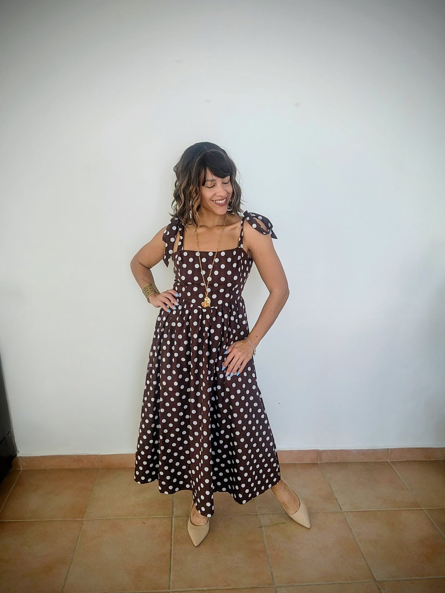 ****Polkadot chocolate dress