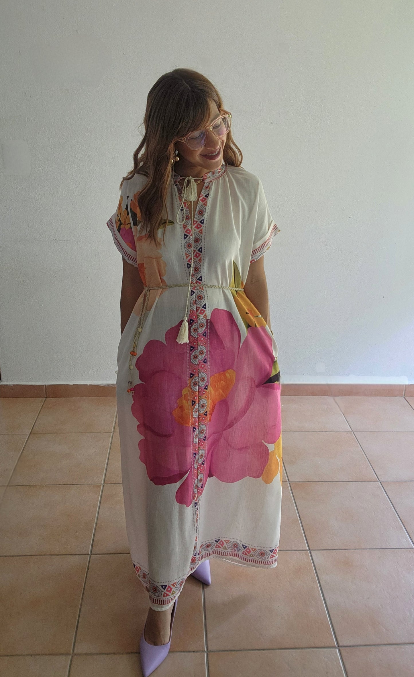 *****Linen flower dress