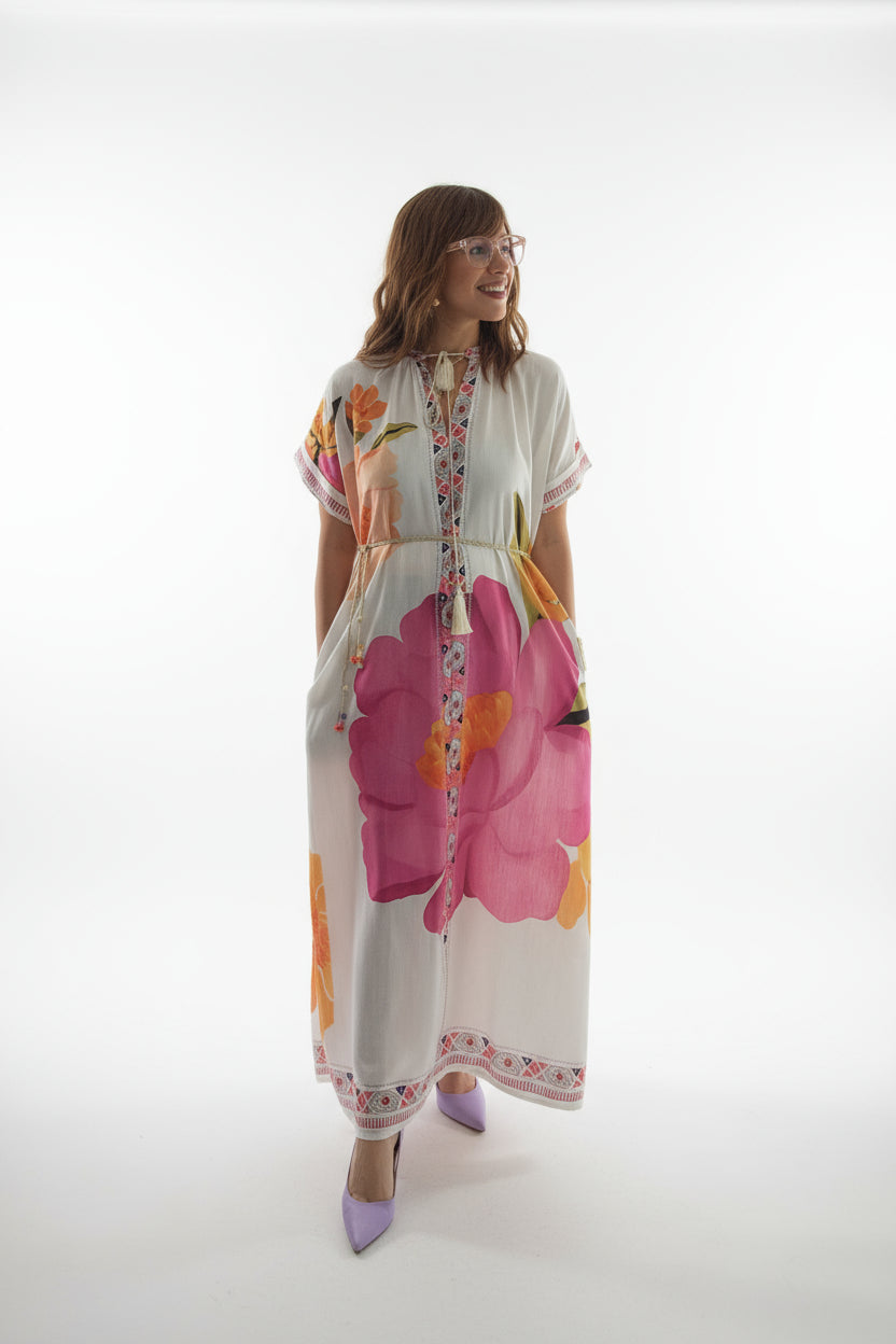 *****Linen flower dress
