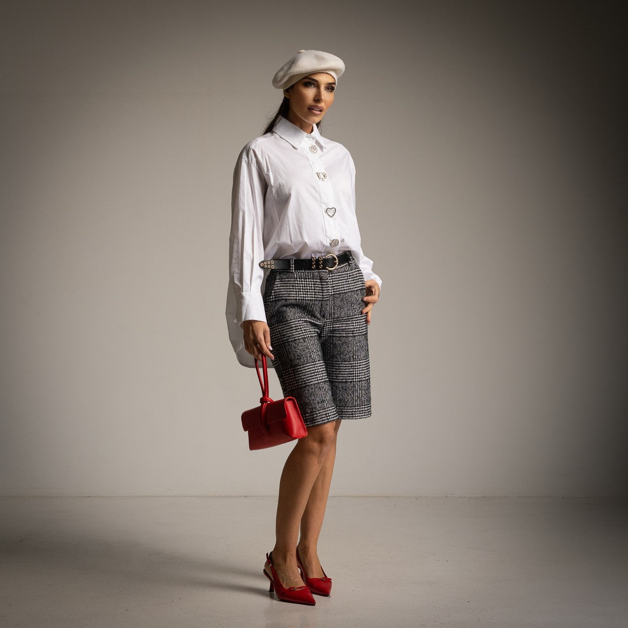 ******Tweed gray bermuda