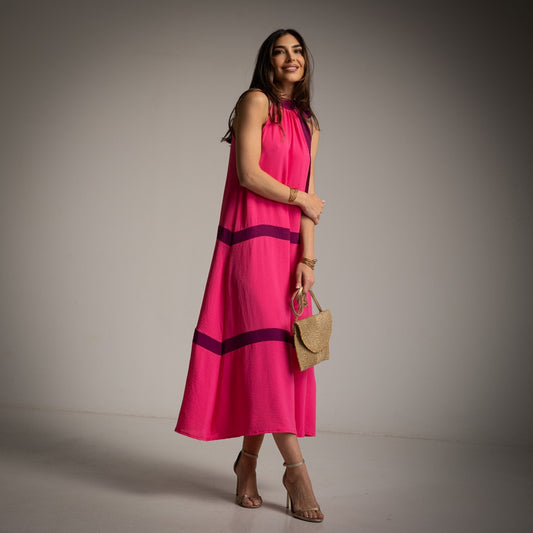 ****Halter bow [pink-burgundy]
