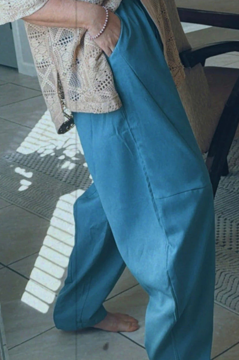 ******Barrel comfy pants [azul o taupe]