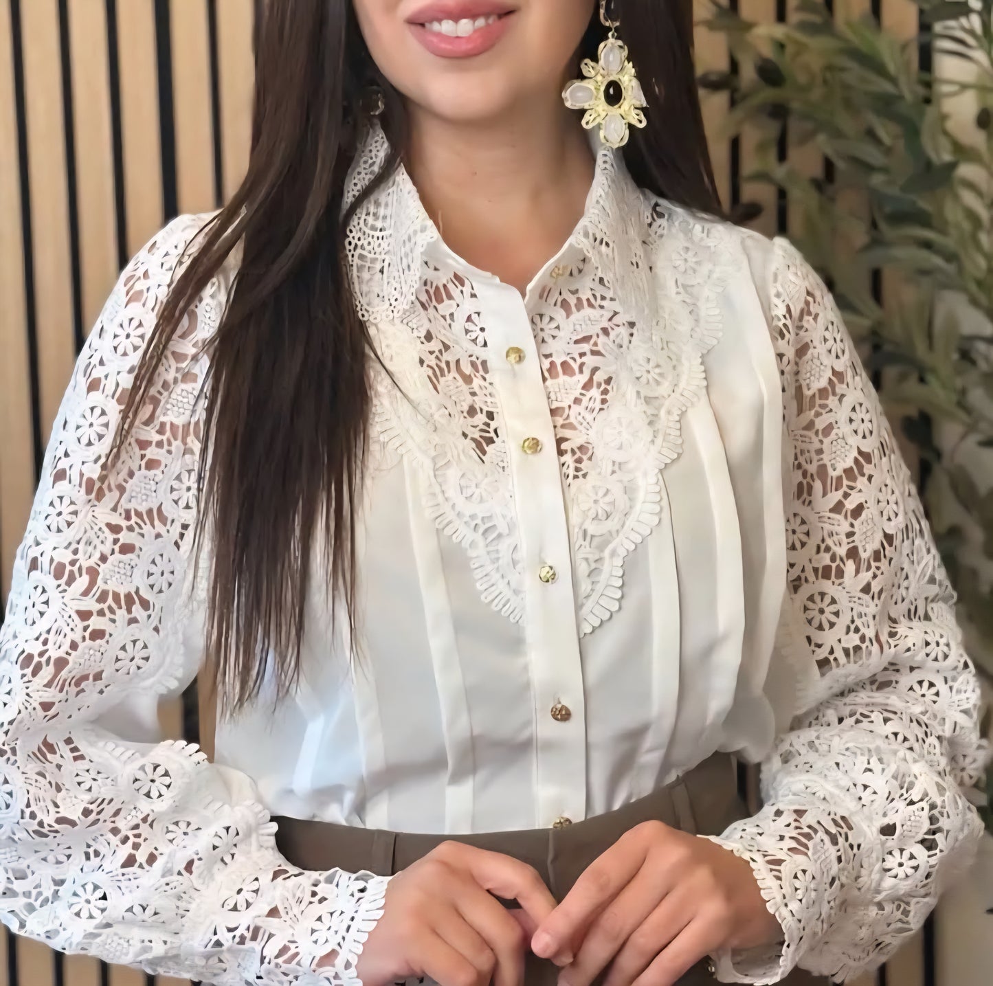 ****White embroidered top