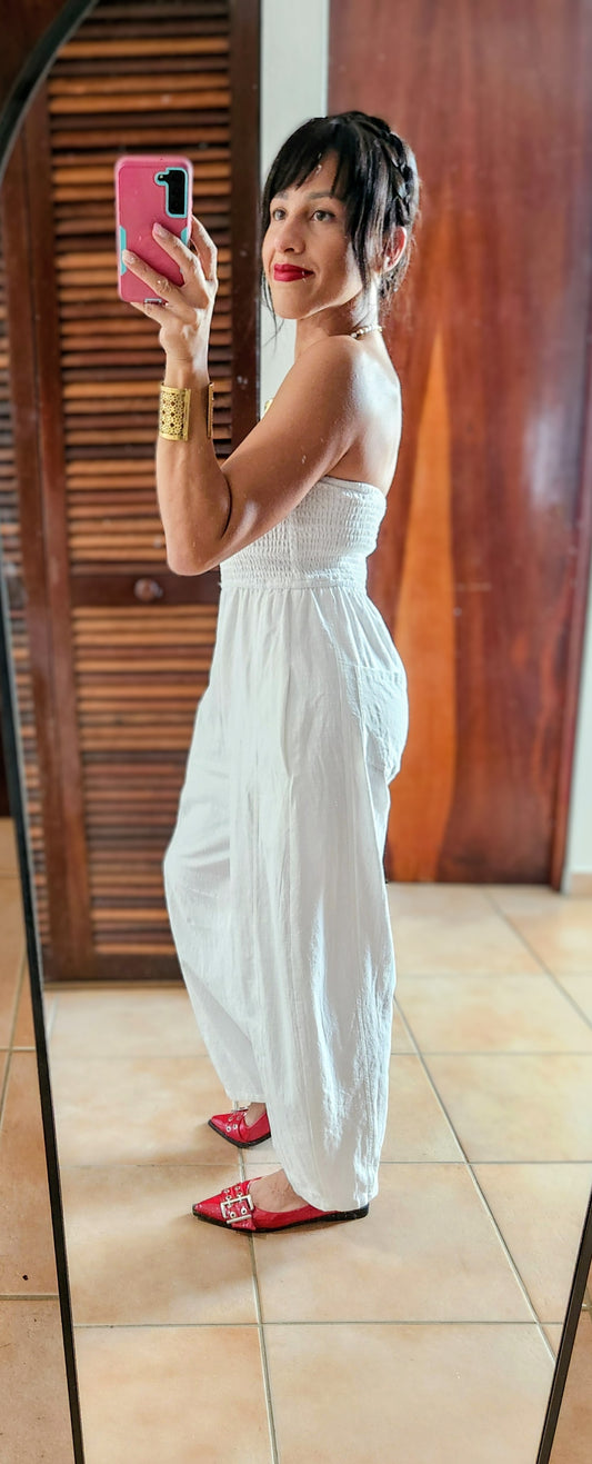 *****Barrel Smocked jumpsuit [medium y large]