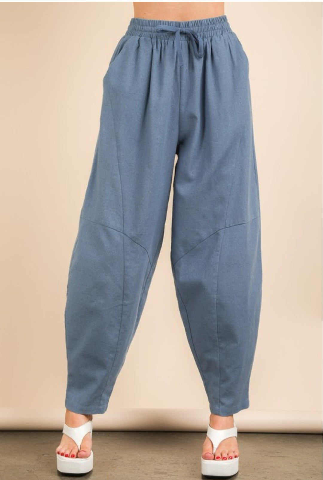******Barrel comfy pants [azul o taupe]