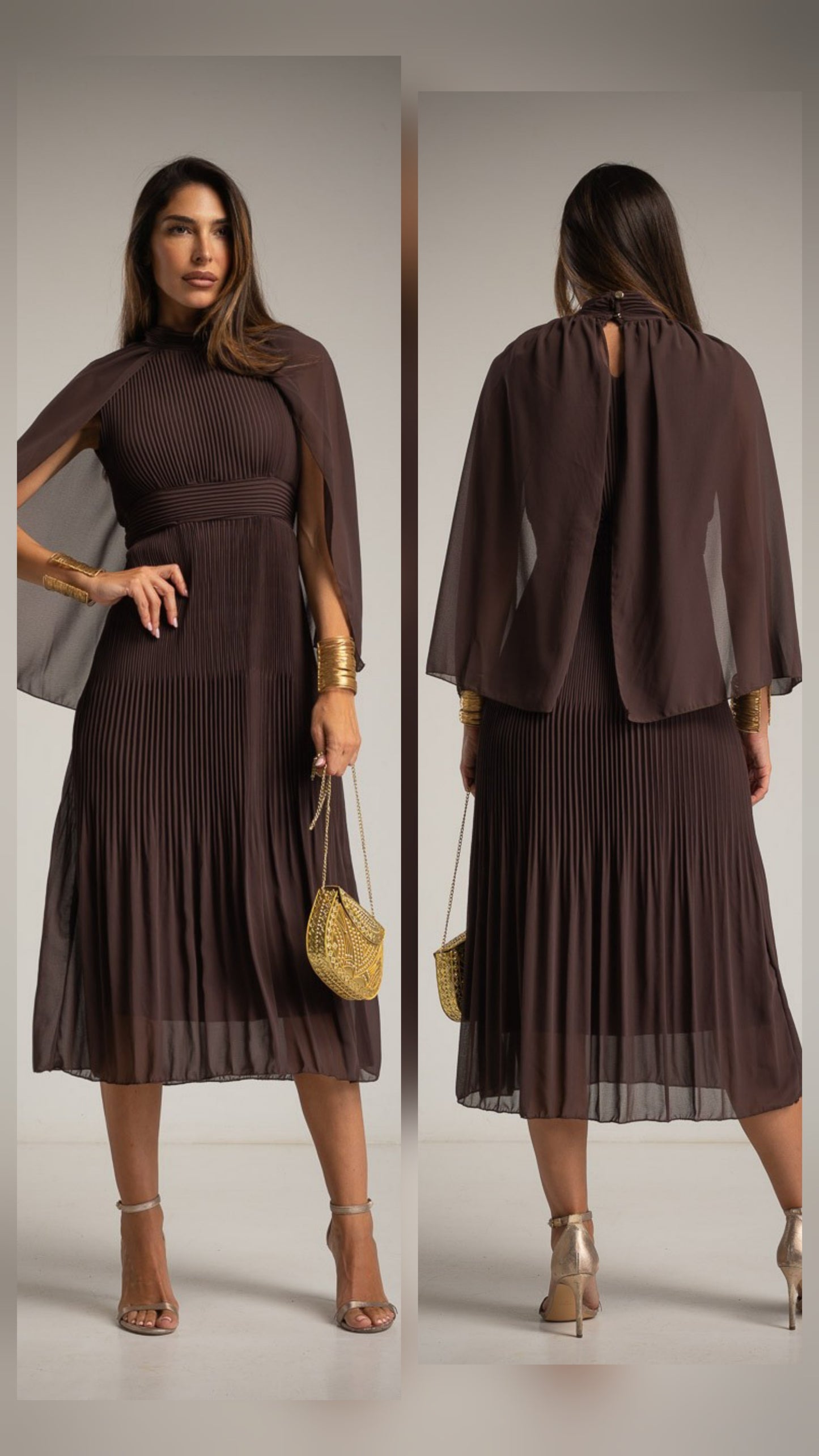 ******Chocolate cape dress