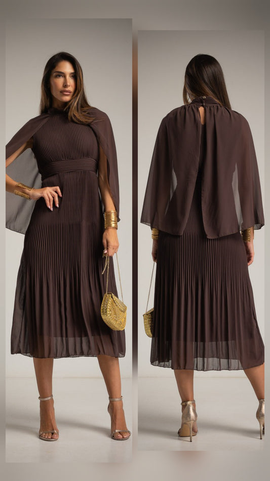 ******Chocolate cape dress