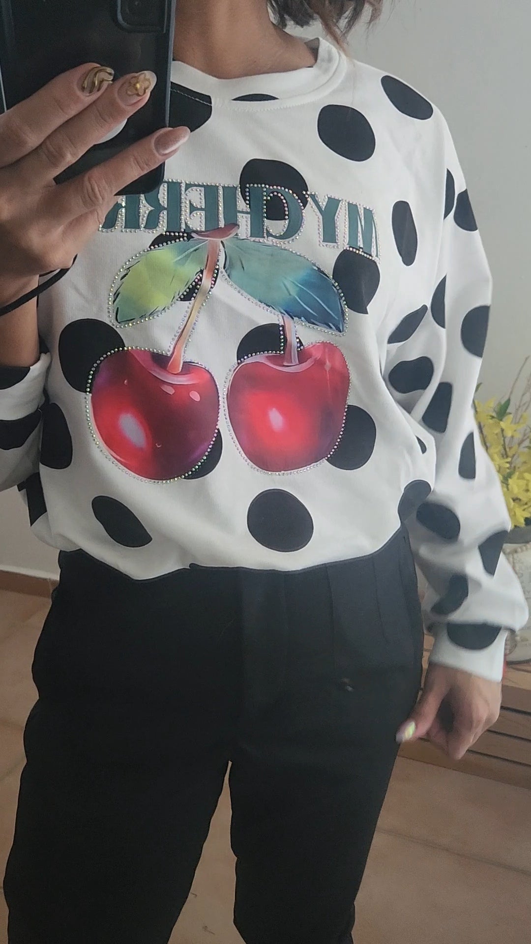 ***Polkadot sweater top