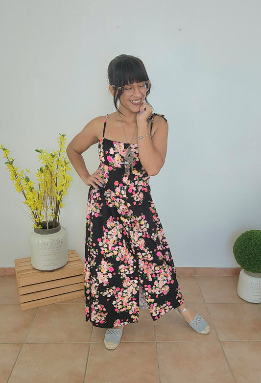 ***verano Dress [black flowers]