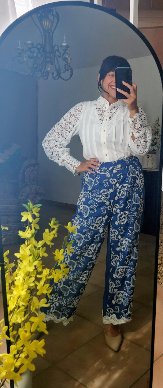 ****White embroidered top