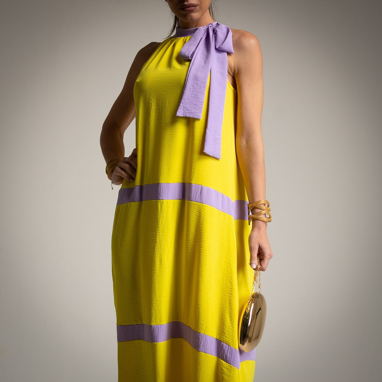 ****Halter bow [lila-yellow]