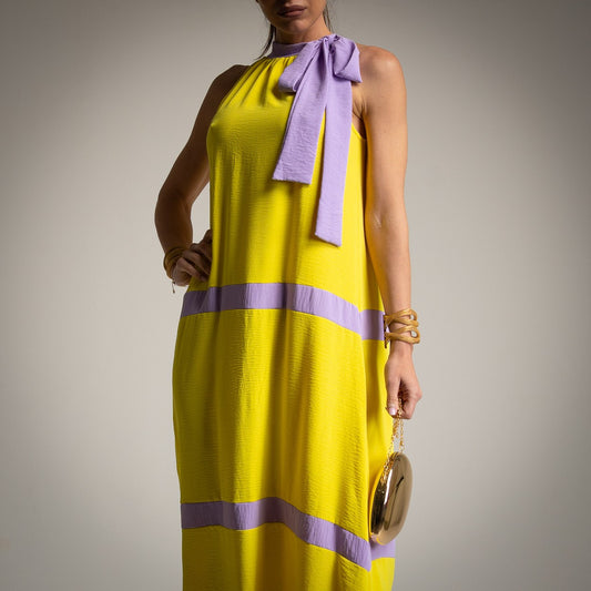 ****Halter bow [lila-yellow]