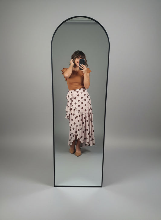 ******Polkadot creme skirt